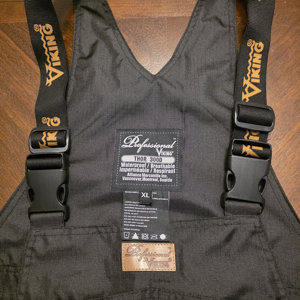 Professional Viking Waterproof Black Overalls Mens XL